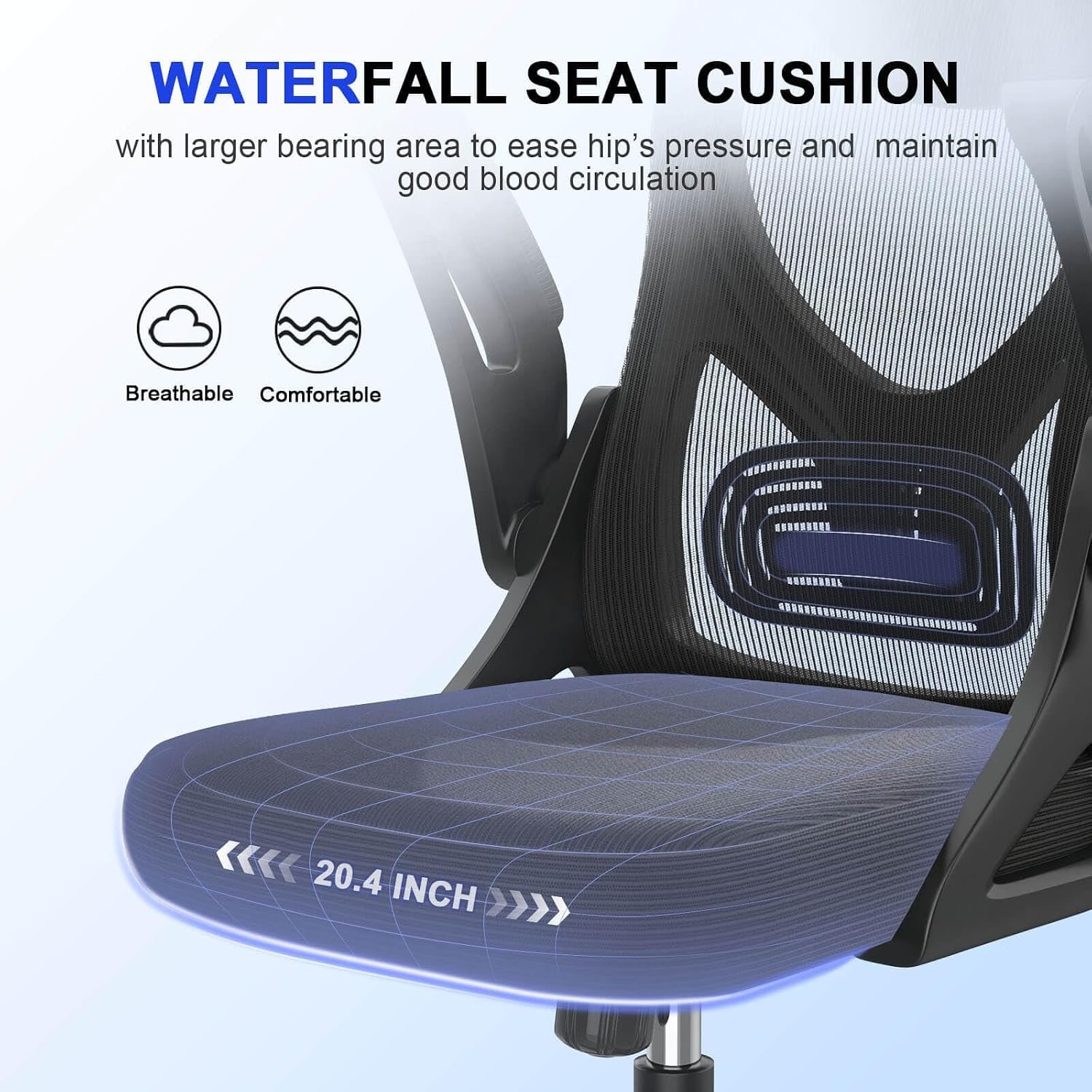NordHorne breathable waterfall seat cushion